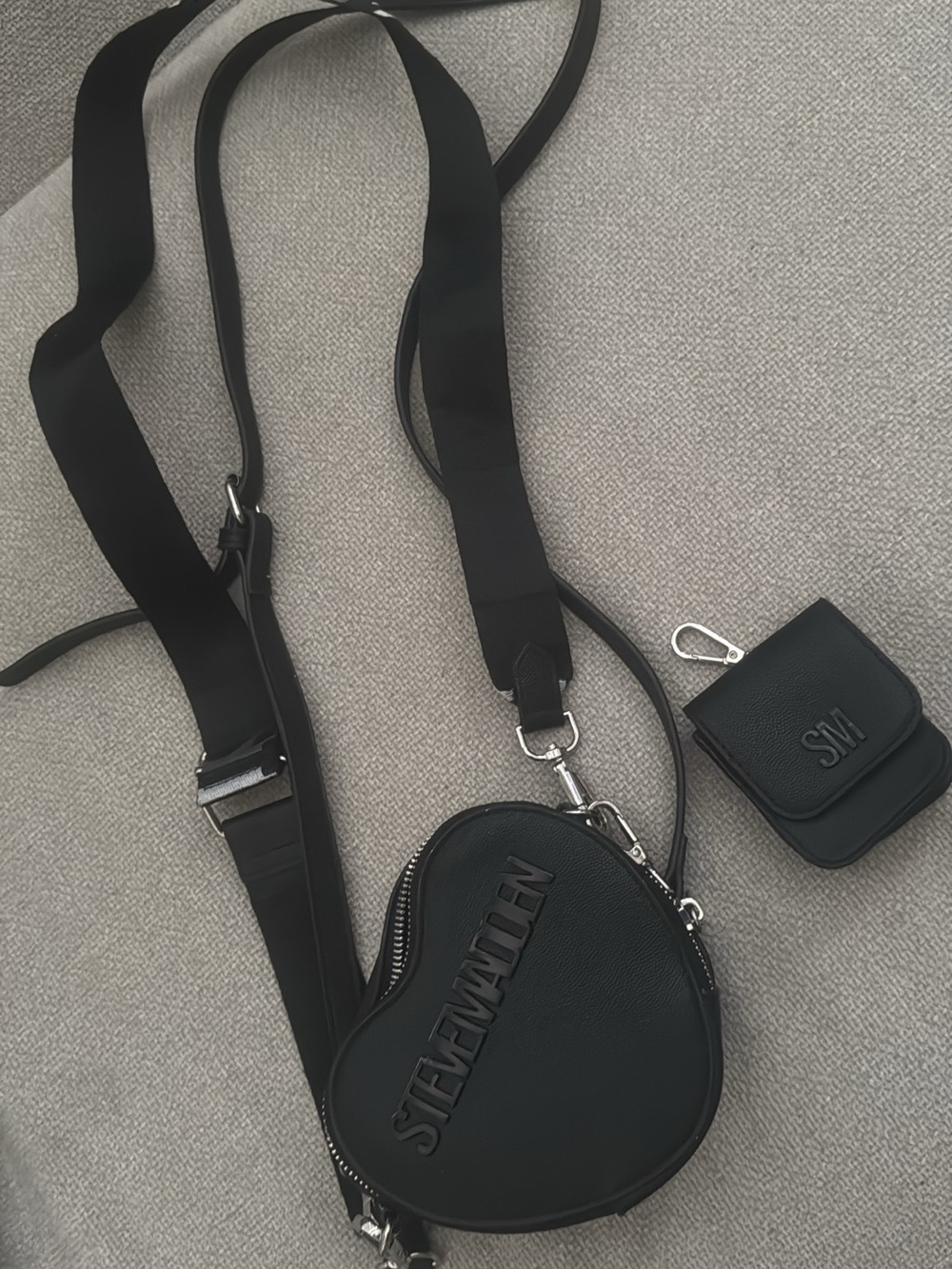 Steve Madden Black Heart Crossbody Bag with Coin Pouch - Never worn